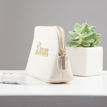 Personalised Vegan Leather Makeup Bag, 5 of 12