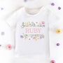 Personalised Spring Flowers Print Baby T Shirt, thumbnail 1 of 2