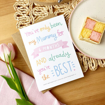 Personalised 'Best Mum' First Mother's Day Card, 3 of 4