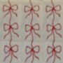 Hand Painted Bow Print Sustainable Linen Table Runner, thumbnail 3 of 4