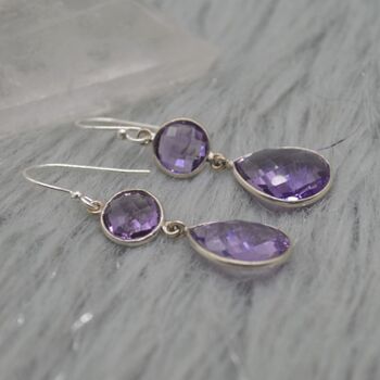 Amethyst 925 Silver Earrings: February Birthstone, 4 of 9