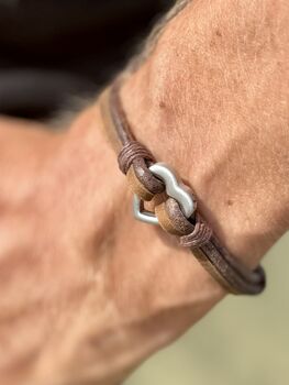 Personalised Leather Memorial Bracelet With Heart Urn Pendant For Remembrance And Bereavement, 4 of 11
