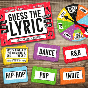 Guess The Lyric Trivia Board Game, 3 of 5
