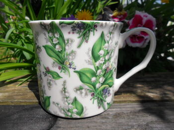 Set Of Six China Palace Mugs In Lily Of The Valley Design, 7 of 7