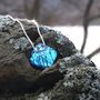 Turquoise Diamond Shaped Fused Glass Necklace, thumbnail 1 of 12