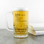 Personalised Definition Beer Glass Tankard, thumbnail 1 of 5