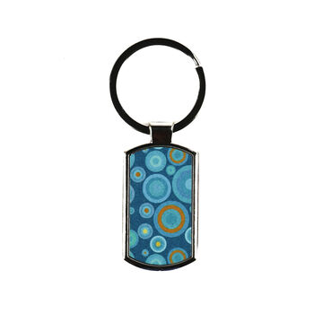Abstract Circles Millefiori Handprinted Keyring, 3 of 10