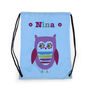 Personalised Girl's Sky Blue Waterproof Swim Bag, thumbnail 11 of 12