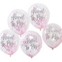 Pink About To Pop Baby Shower Confetti Balloons, thumbnail 2 of 3