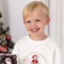 Santa's Promoting Me To Big Brother/Big Sister Embroidered Bear Sweatshirt Jumper, thumbnail 5 of 8