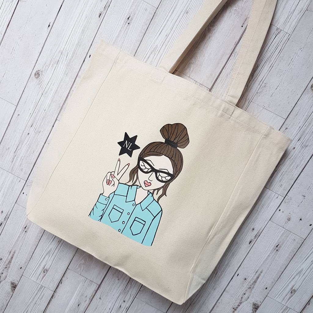 'Miss Hip' Personalised Tote Bag By Syd&Co | notonthehighstreet.com