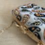 Blue Rectangular Gold Bird Clasp Clutch Bag, thumbnail 9 of 12