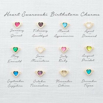 Create Your Own Family Heart Birthstone Bracelet, 6 of 8