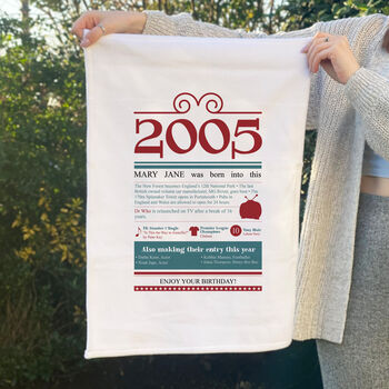 Personalised 21st Birthday Gift Microfibre Tea Towel, 2 of 9