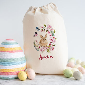 Personalised Floral Bunny Sack, 3 of 4