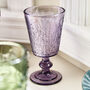 Set Of Four Vintage Embossed Coloured Wine Glasses, thumbnail 3 of 9