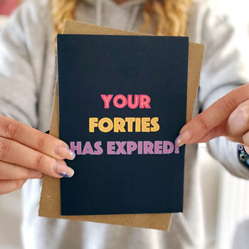50th Birthday Card 'Your Forties Has Expired' By Xoxo Designs by Ruth ...