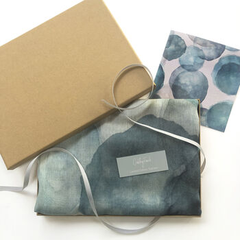 Teal Spot Print Scarf Gift Boxed With Card, 7 of 8
