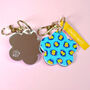 Green And Orange, Leopard Print Mirror Keyring, thumbnail 6 of 8