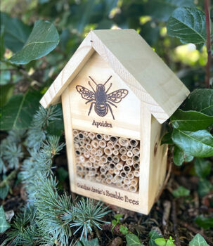 Personalised Garden Bee Hotel Planter, 3 of 3
