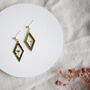 Babybreath Brass Stud Earrings In Gold Plated Silver, thumbnail 5 of 7