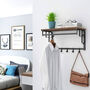 Vintage Coat Hook Rack Wall Mounted With Five Hooks, thumbnail 6 of 9