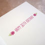 Personalised Felt Initial Floral Daughter Birthday Card, thumbnail 3 of 4