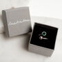 Adjustable Silver Birthstone Ring May: Emerald, thumbnail 2 of 3