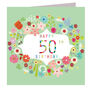 Floral 50th Birthday Card, thumbnail 2 of 5