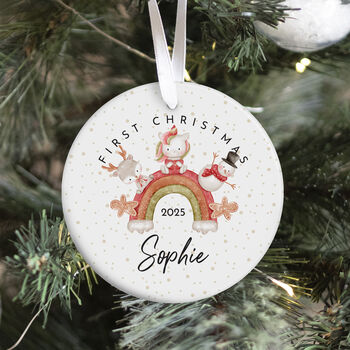 Custom Baby’s First Christmas Ceramic Ornament, 2 of 7