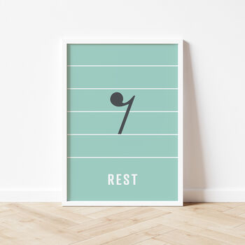 Note Rest Print | Eighth Note Quaver, 3 of 8