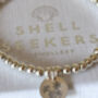 Sterling Silver Daffodil Beaded Bracelet With Engraved Tag, thumbnail 7 of 8