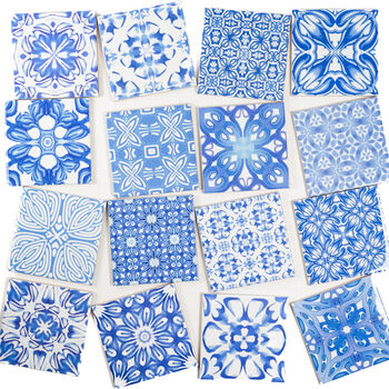 Mix And Match Ceramic Tiles Cheerful Blue Mix, 5 of 9