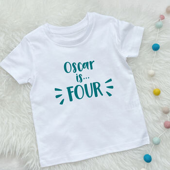 Personalised Birthday T Shirt For Kids, 3 of 7