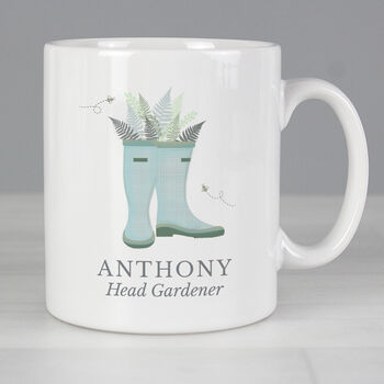 Personalised Gardener's Wellies Mug, 2 of 4
