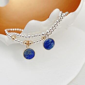 Lapis Lazuli Amulet Sterling Silver Bracelet, 3 of 7