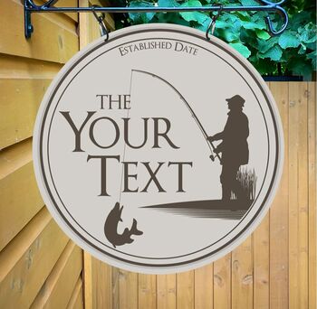 Anglers Retreat Personalised Pub Sign/Bar Sign/Man Cave, 2 of 7