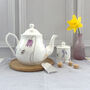 Bee And Spring Flowers Bone China Afternoon Teaset, thumbnail 6 of 10
