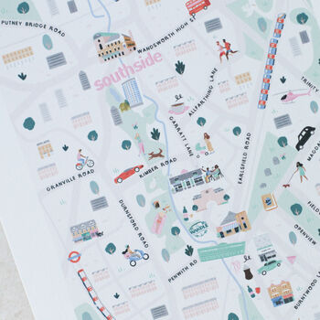 Earlsfield London Illustrated Map, 4 of 4
