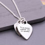 Heart Tags Script Name Silver Necklace, thumbnail 7 of 10
