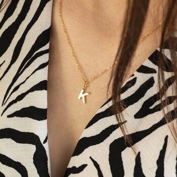 Dainty Gold Plated Initial Necklace, 7 of 11