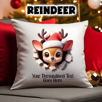 Personalised Christmas Animal Breakout Gift Cushion, 5 of 8