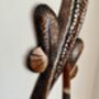 Huge 1m Hand Painted Wooden Gecko Wall Art Stone Inlay, thumbnail 4 of 8
