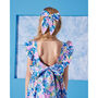 Watercolor Flower Dress With Hair Clip Accessory, thumbnail 3 of 4