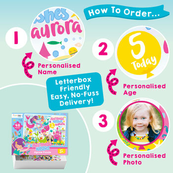Personalised Mermaid Wishes Birthday Jigsaw Puzzle, 4 of 11