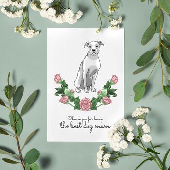 Personalised Dog Dad Card For Pitbull Owner, 6 of 12