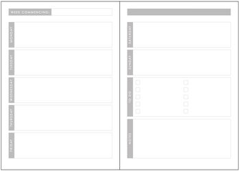 Premium Personalised Diary Weekly A5 Undated, 12 of 12