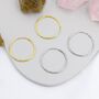 Sterling Silver Extra Skinny Large Infinity Hoops, thumbnail 8 of 12