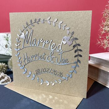 Personalised Just Married Card, 9 of 9