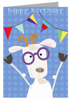 Happy Birthday Goat Card, 3 of 4